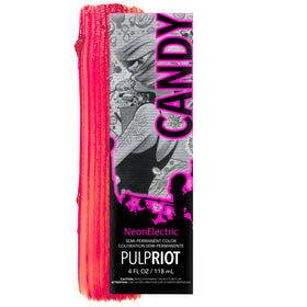 Pulp Riot Candy Semi Permanent Hair Color UV Reactive Neon Pink 4 oz tube front view