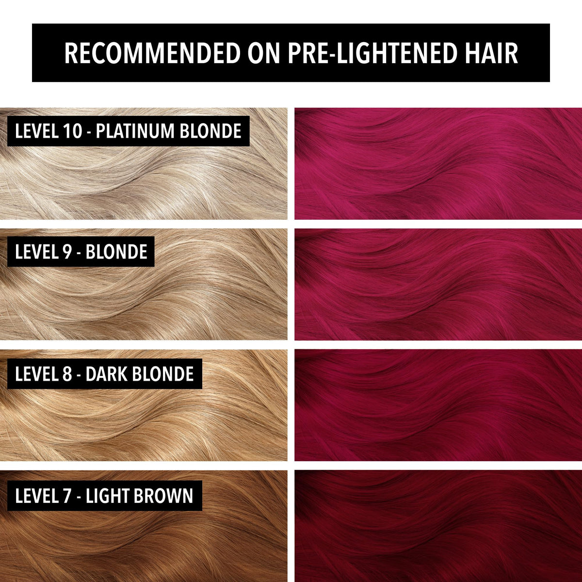 Pulp Riot Countess Semi Permanent Hair Color Crimson Red application on hair