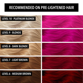 Pulp Riot Cupid hair color application on hair