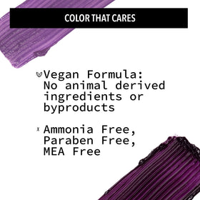 Pulp Riot Dark Matter Electric Violet hair colour before and after
