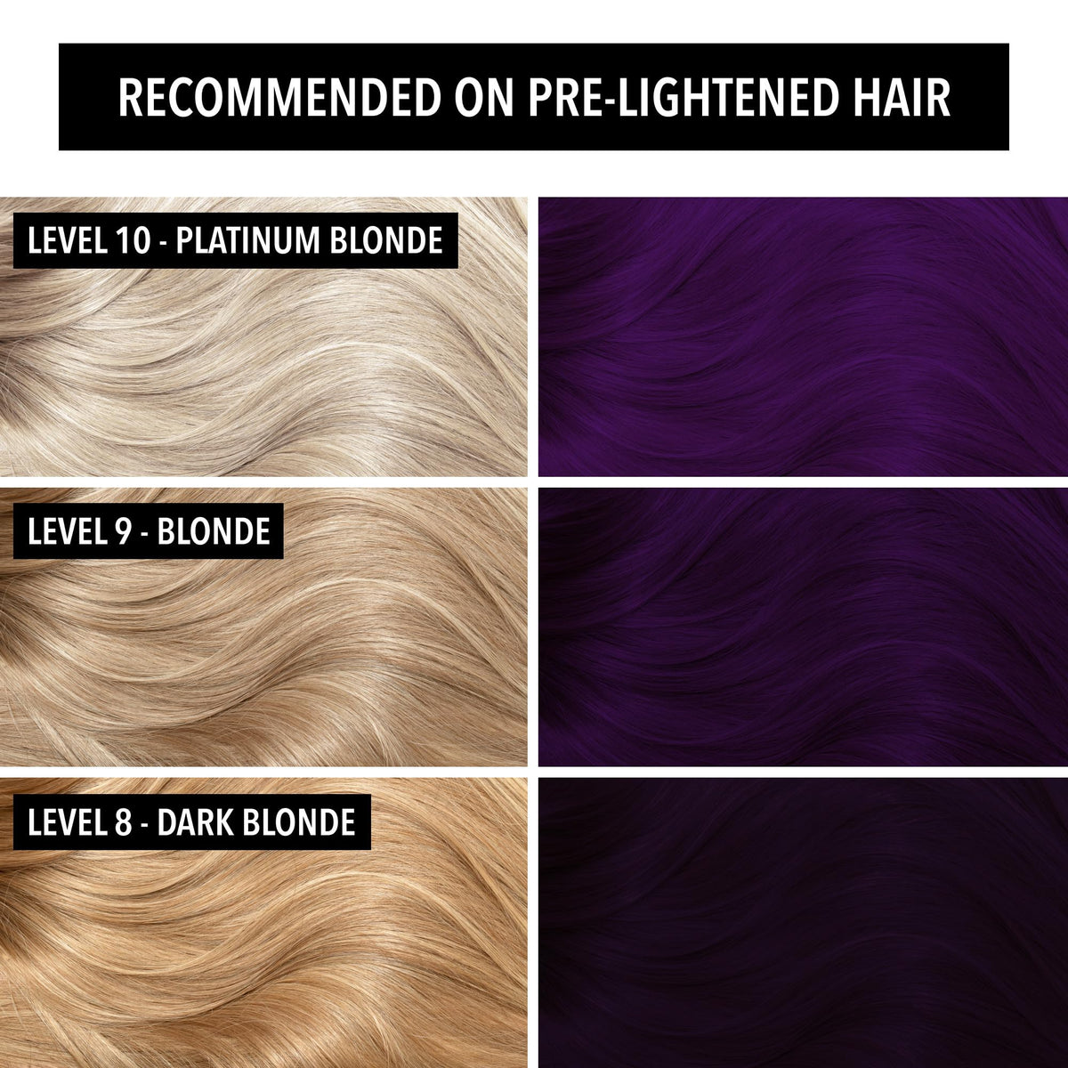 Pulp Riot Dark Matter hair colour application on hair