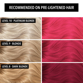 Pulp Riot First Base Hot Pink hair color application on hair