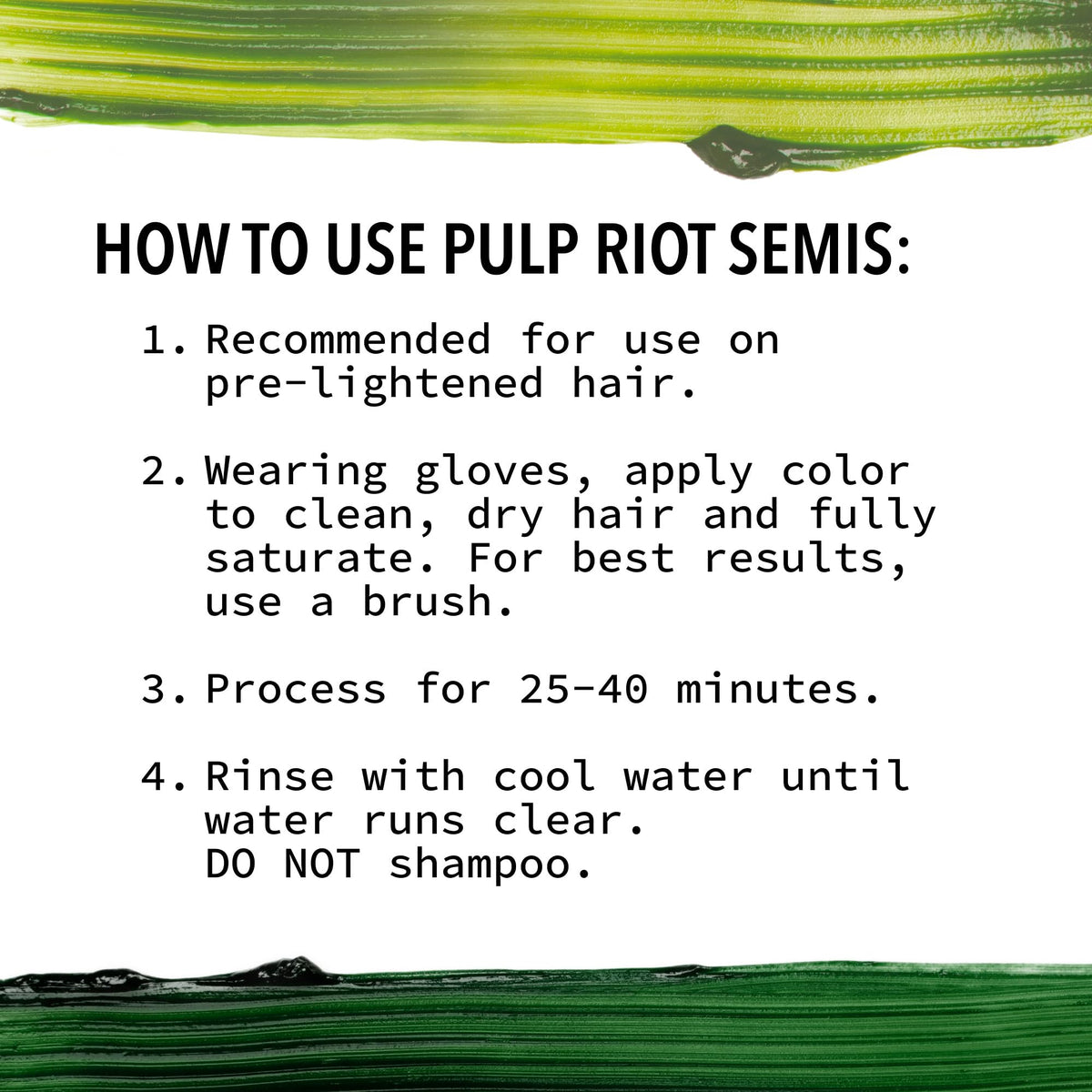 Pulp Riot Fly Trap Semi Permanent Hair Color swatch on paper