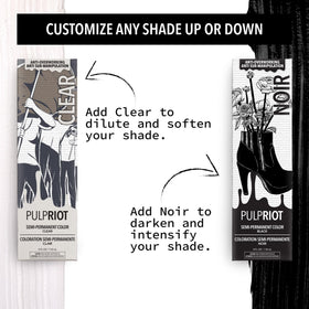 Pulp Riot Lava hair color mixed with clear for pastel effect