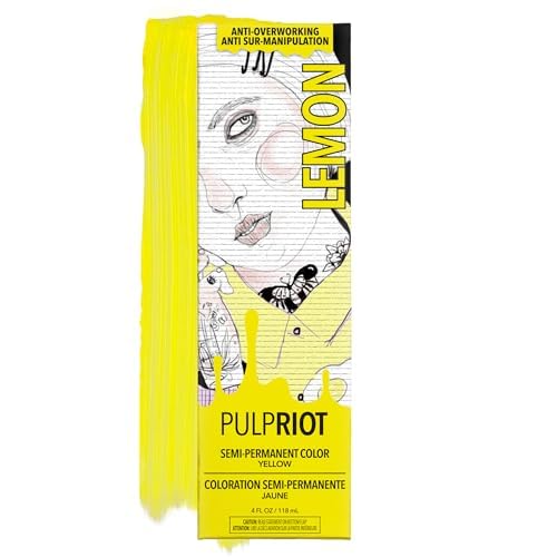 Pulp Riot Lemon Semi Permanent Hair Color 4 oz tube front view
