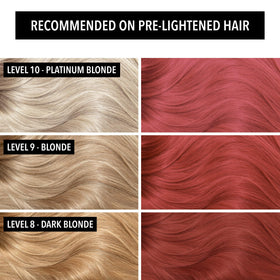 Pulp Riot Molten Metal Hair Color Rose Gold application on hair