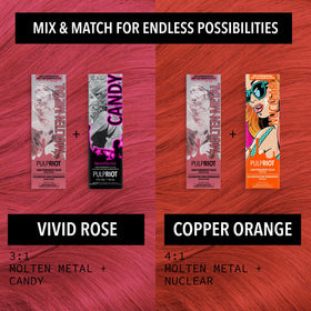 Pulp Riot Molten Metal Hair Color Rose Gold texture close-up