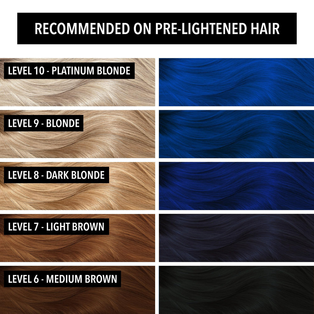 Pulp Riot Nightfall Dark Blue hair color application on hair