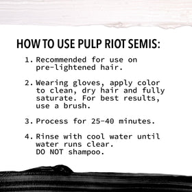 Pulp Riot Noir hair color application tools