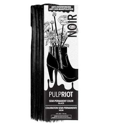 Pulp Riot Noir Semi Permanent Hair Color 4 oz tube front view