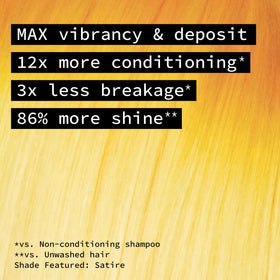 Pulp Riot Satire Semi Permanent Hair Color Sunflower Yellow vibrant results on hair