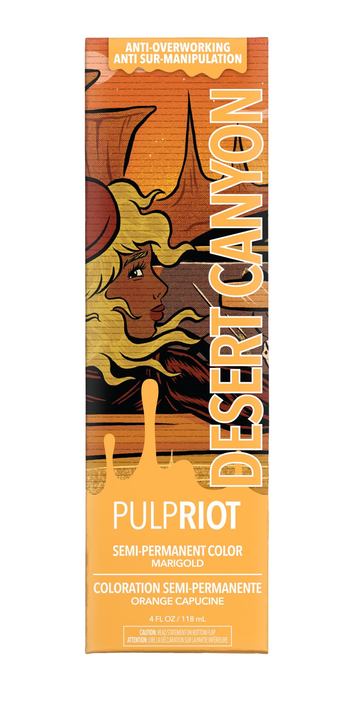 Pulp Riot Semi Permanent Hair Color Marigold 4 oz tube front view