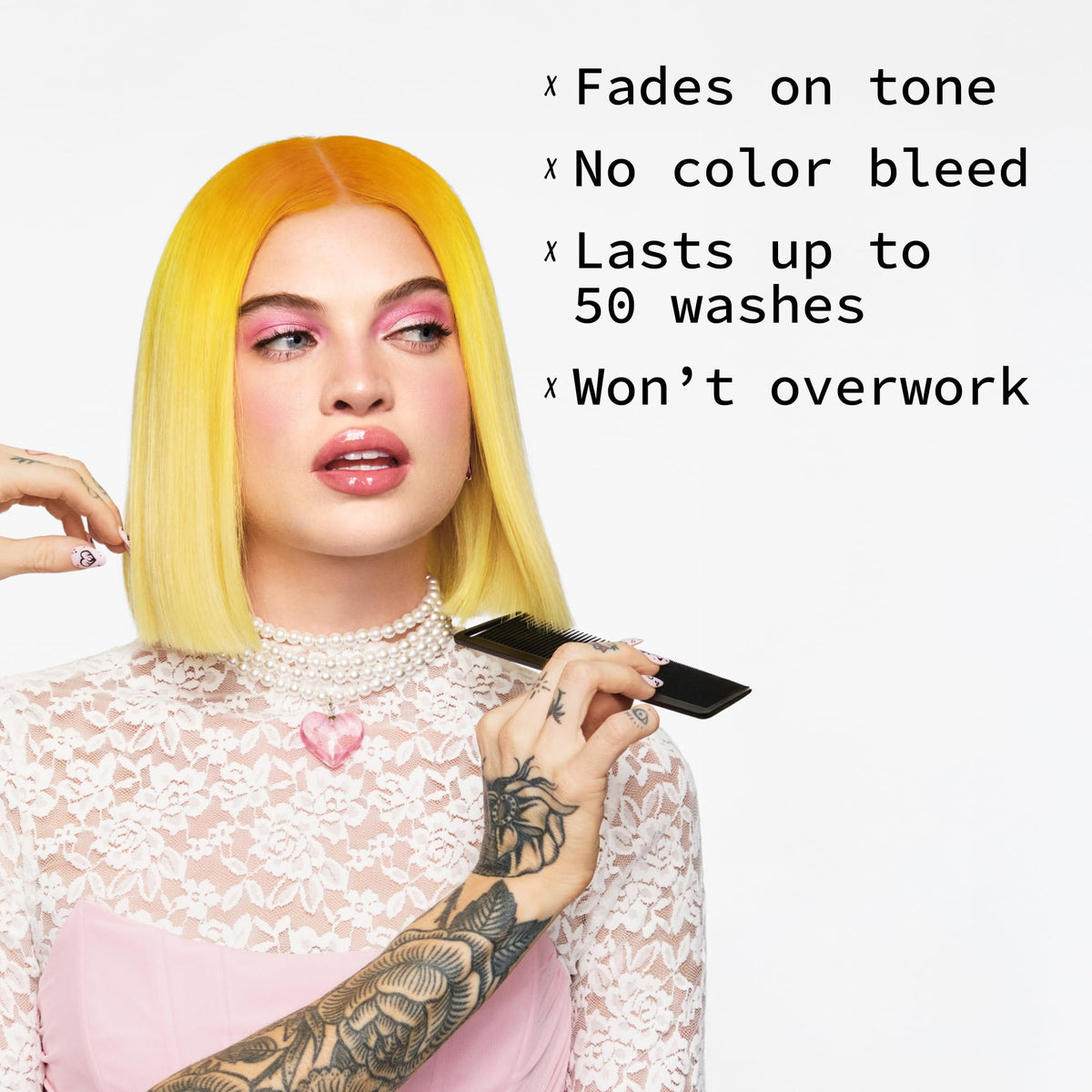 Pulp Riot Semi Permanent Hair Color Marigold application process