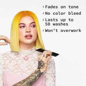 Pulp Riot Semi Permanent Hair Color Marigold application process