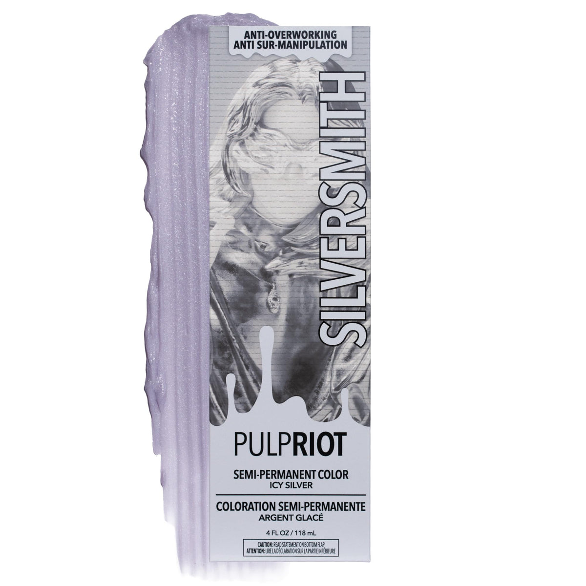 Pulp Riot Silversmith Semi Permanent Hair Color 4 oz Icy Silver front view
