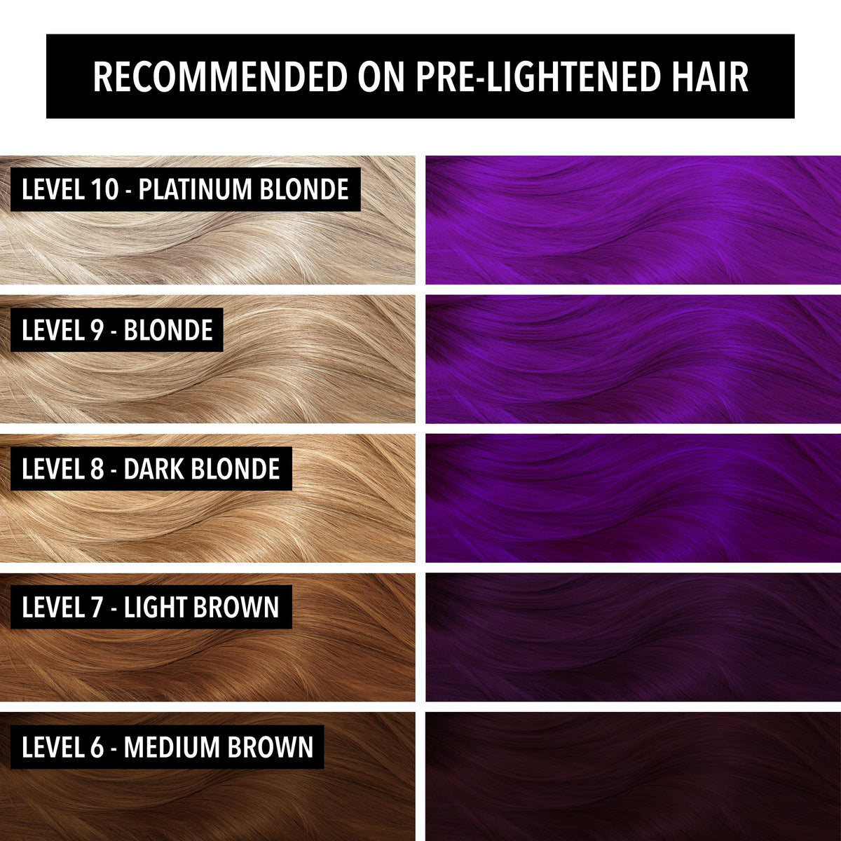 Pulp Riot Velvet Semi Permanent Hair Color Deep Purple application on hair