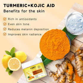 Pumkot Turmeric Kojic Acid Cleansing Pads being used on skin