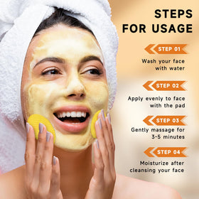 Pumkot Turmeric Kojic Acid Cleansing Pads in a bathroom setting