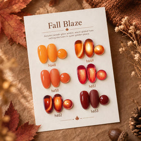 Pumpkin orange gel nail polish from beetles set