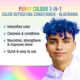 Punky 3-in-1 Color Depositing Conditioner Bluemania back view