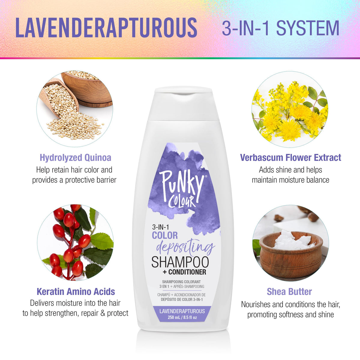 Punky 3-in-1 Color Depositing Conditioner Lavenderapturous side view