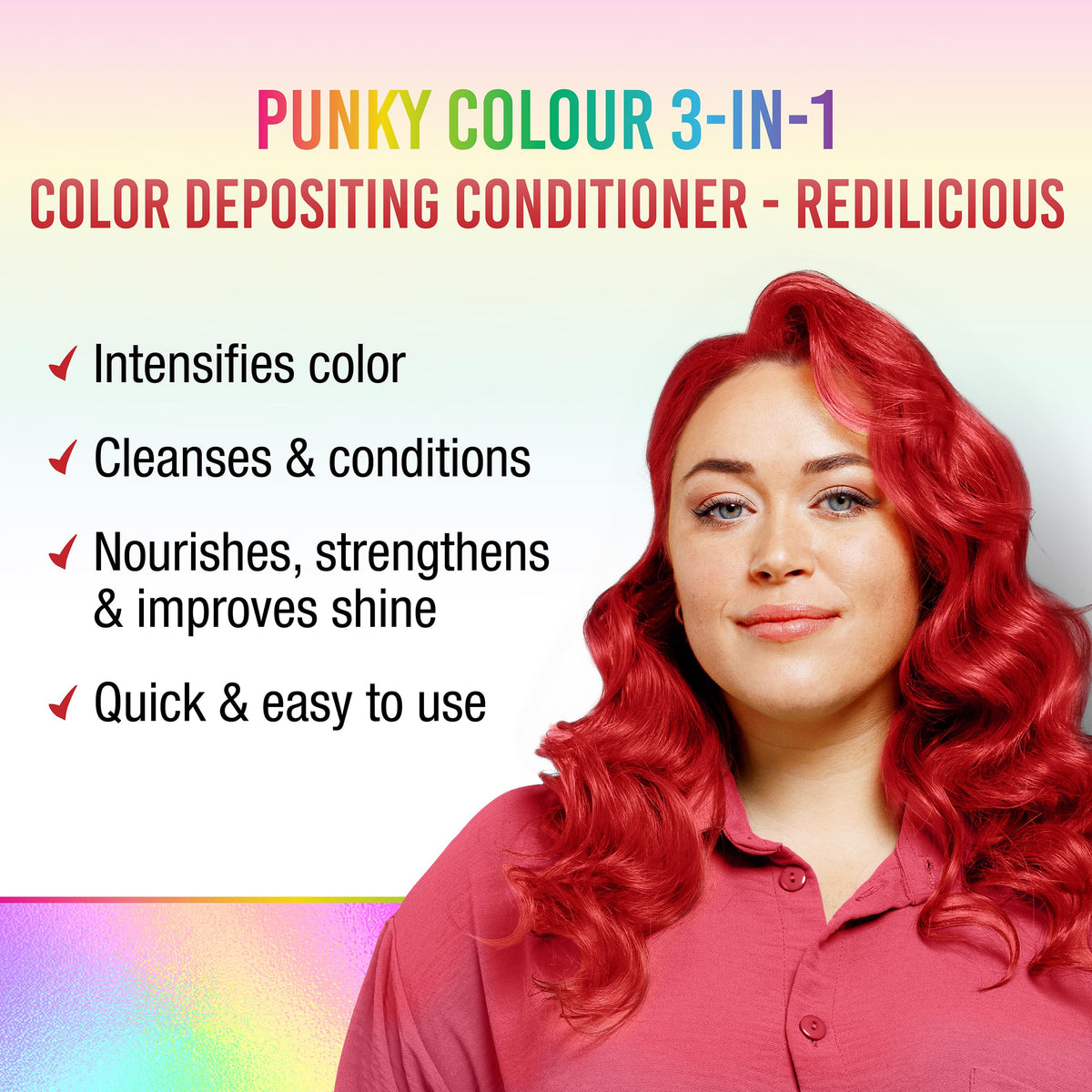 Punky 3-in-1 Color Depositing Conditioner Redilicious back view