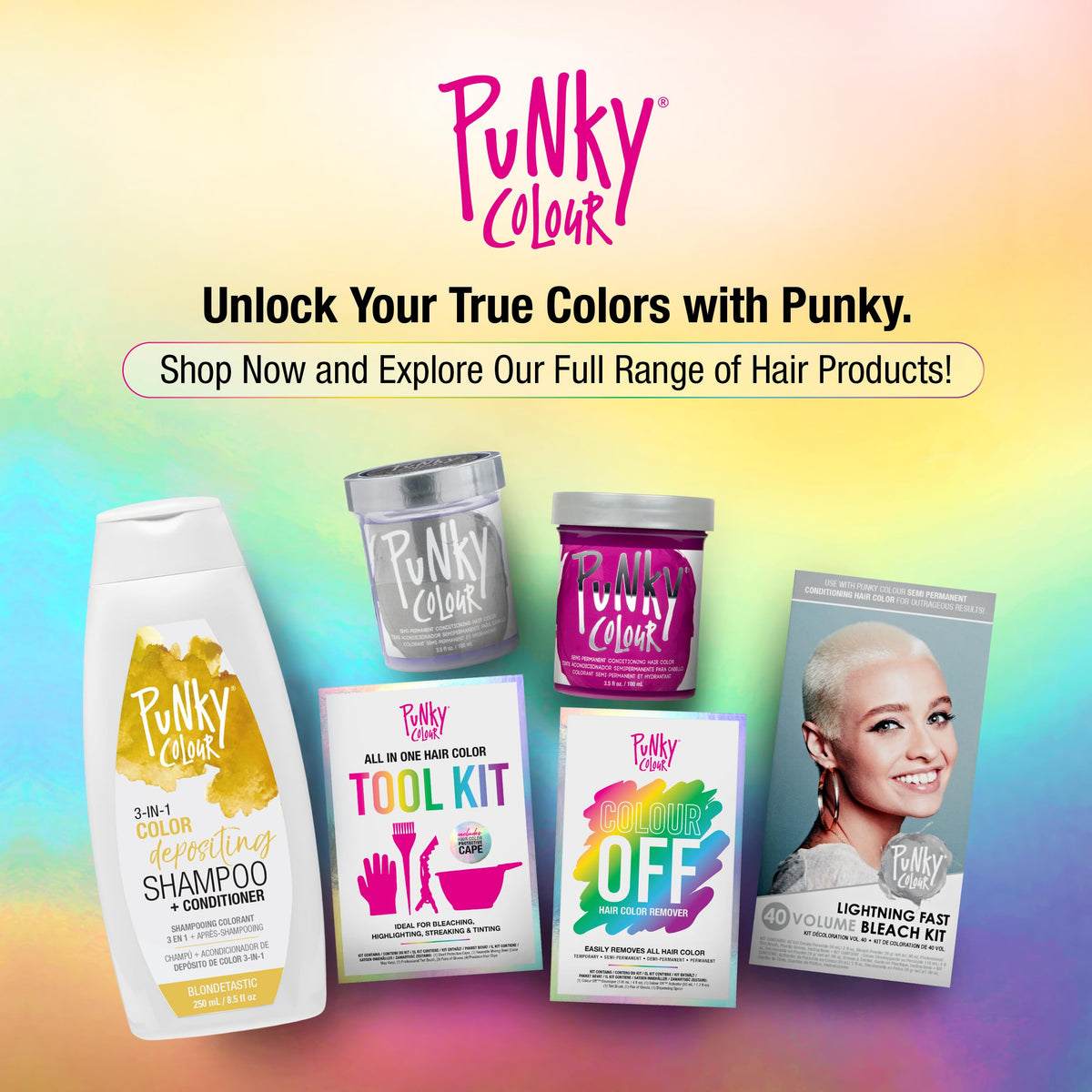 Punky 3-in-1 Color Depositing Hair Cleanser & Conditioner ingredients close-up