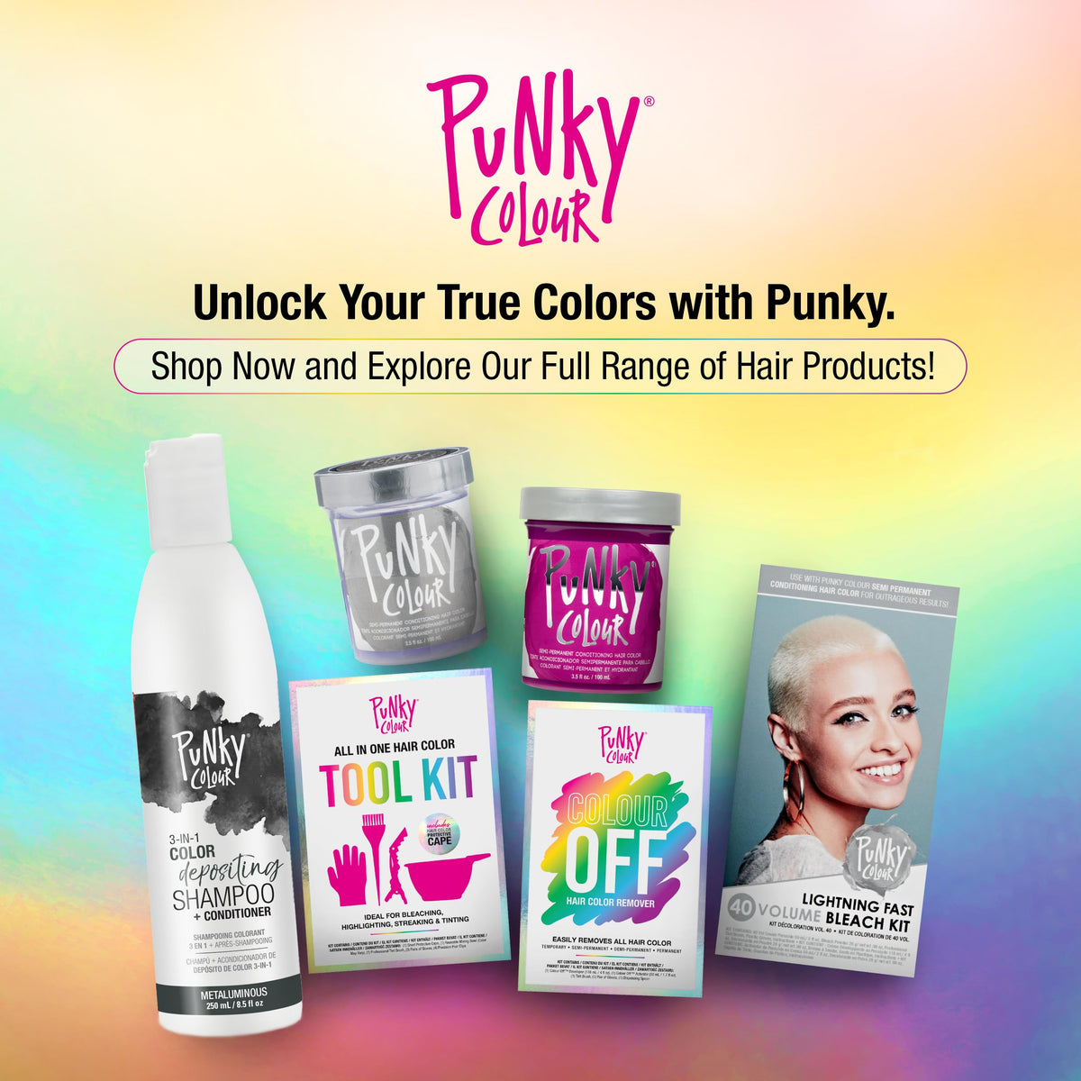 Punky 3-in-1 Hair Color Depositing Conditioner packaging