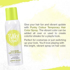 Punky Leopard Yellow Hair Color Spray with cap off