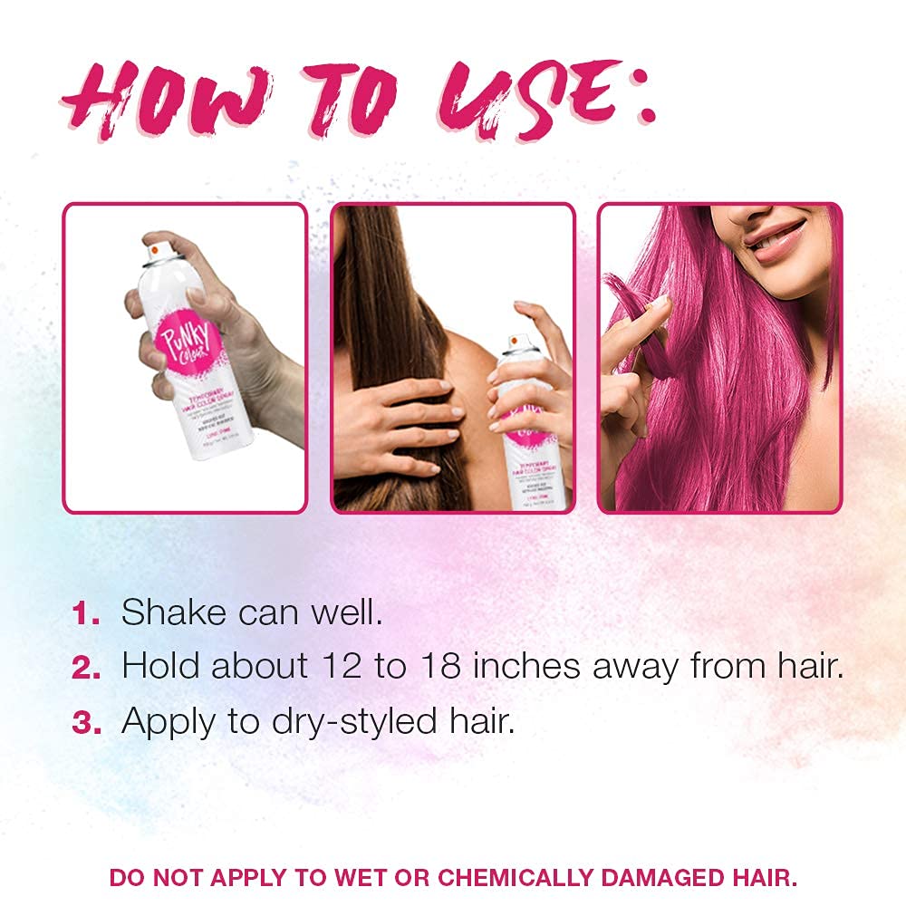 Punky Lynx Pink hair color spray 2 pack display