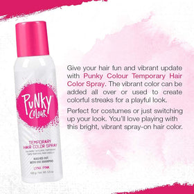 Punky Lynx Pink hair color spray on hair