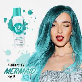 Punky Pastel Temporary Hair Color Spray in use at a festival