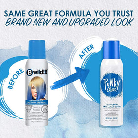 Punky Temporary Hair Color Spray Bengal Blue back view
