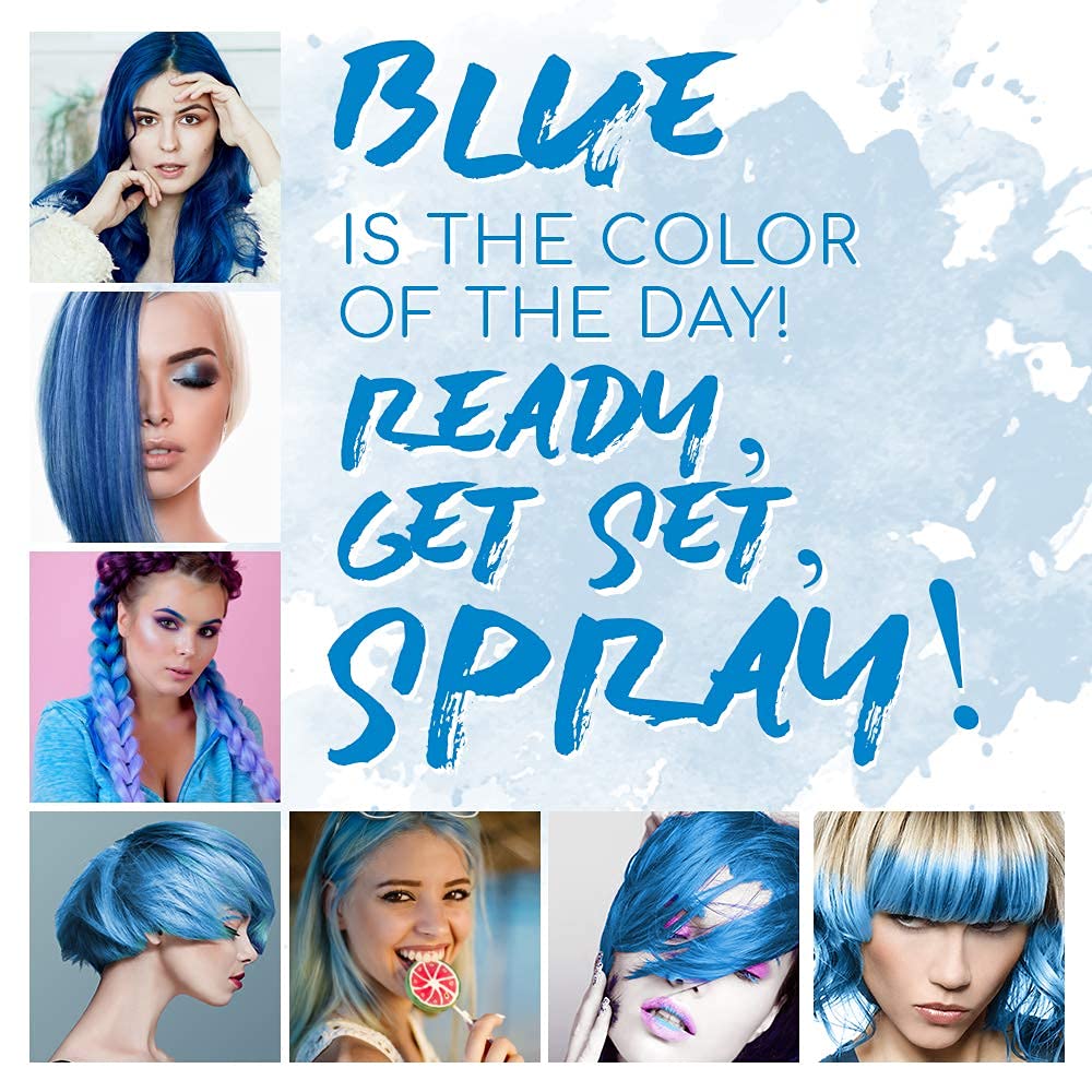 Punky Temporary Hair Color Spray Bengal Blue lifestyle scene
