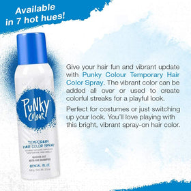Punky Temporary Hair Color Spray Bengal Blue with packaging