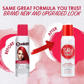 Punky Temporary Hair Color Spray Cougar Red back view