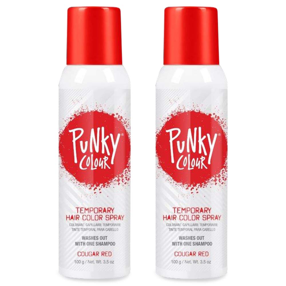 Punky Temporary Hair Color Spray Cougar Red front view