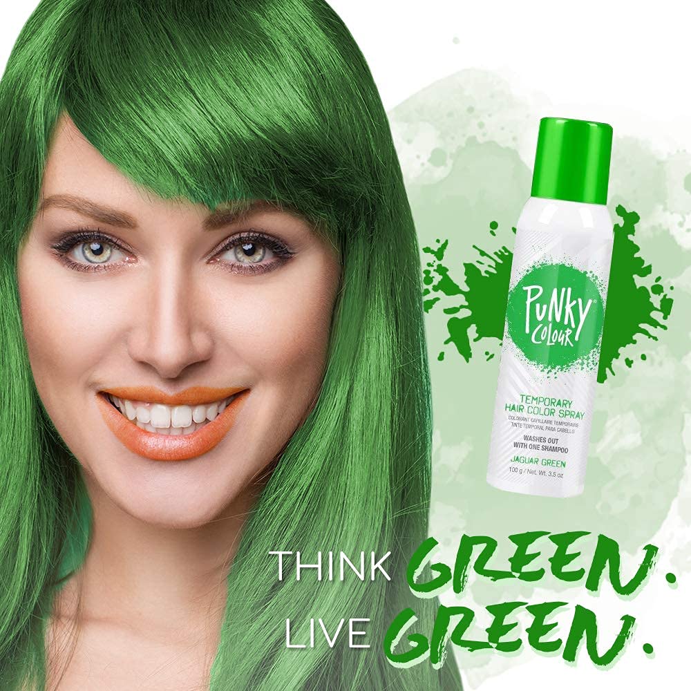 Punky Temporary Hair Color Spray Jaguar Green side view