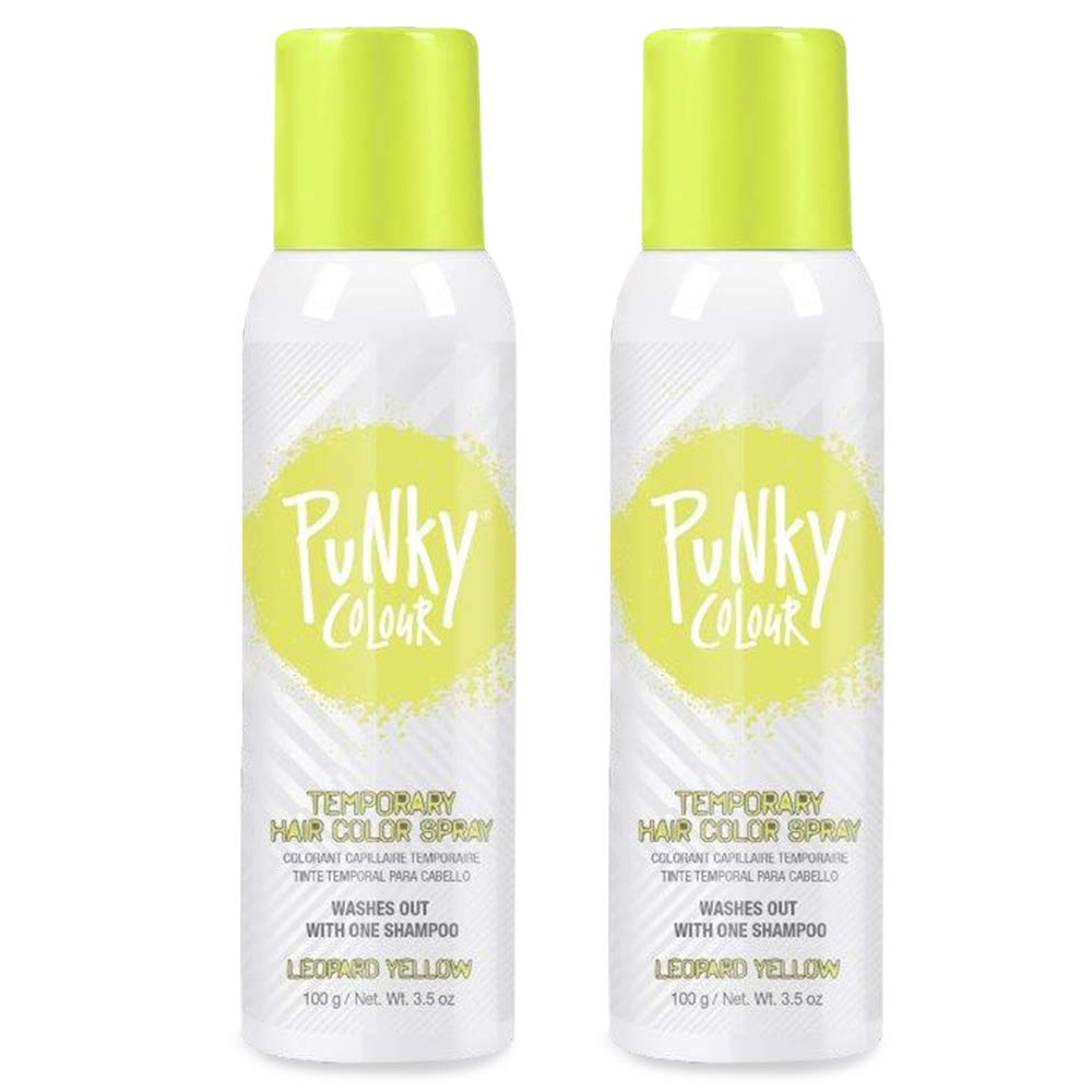 Punky Temporary Hair Color Spray Leopard Yellow 3.5 oz front view
