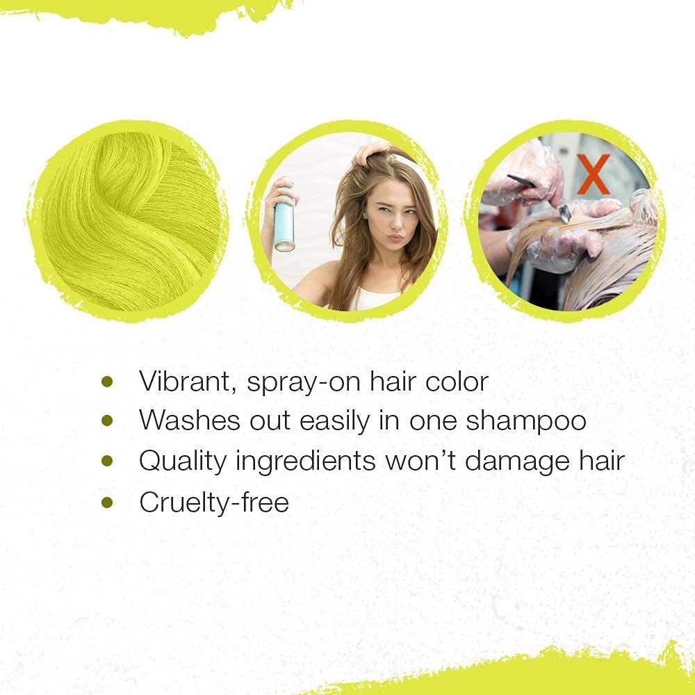 Punky Temporary Hair Color Spray Leopard Yellow in hand