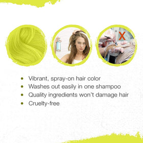 Punky Temporary Hair Color Spray Leopard Yellow in hand