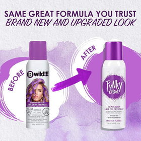 Punky Temporary Hair Color Spray Panther Purple back view