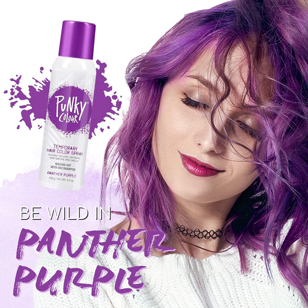 Punky Temporary Hair Color Spray Panther Purple spray nozzle