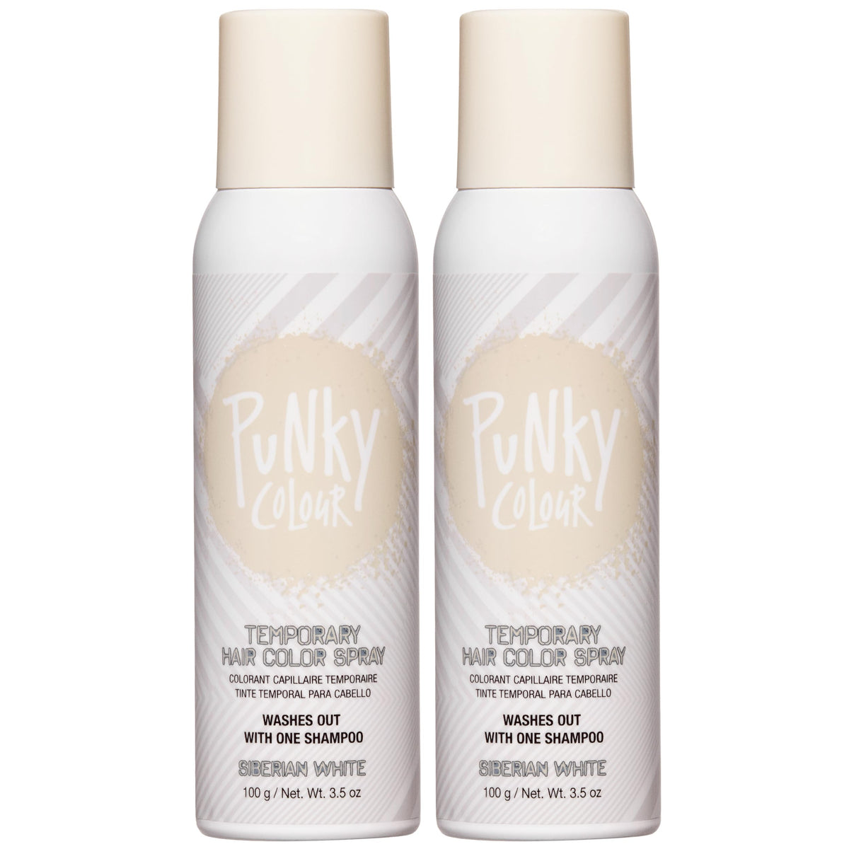 Punky Temporary Hair Color Spray Siberian White front view