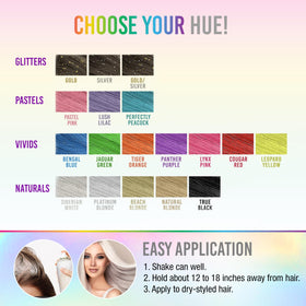 Punky Temporary Hair Color Spray Siberian White on styled hair