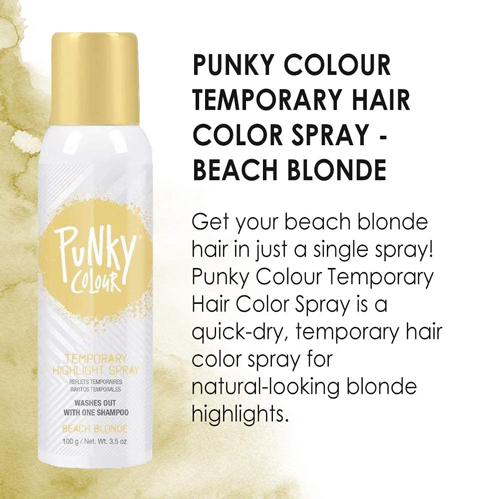 Punky Temporary Hair Highlight Spray in use on hair