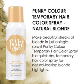 Punky Temporary Hair Highlight Spray Natural Blonde with nozzle