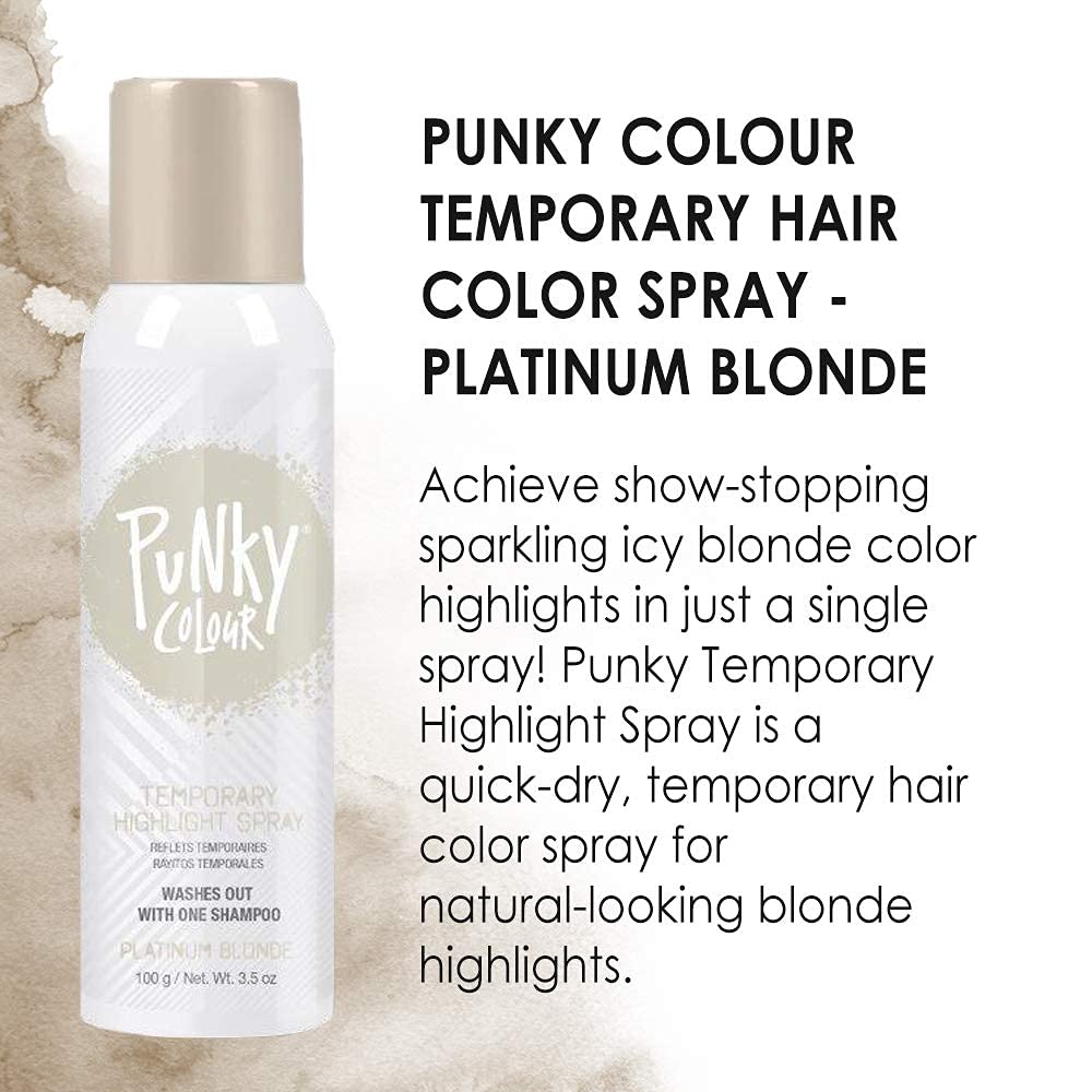 Punky Temporary Hair Highlight Spray Platinum Blonde in hand