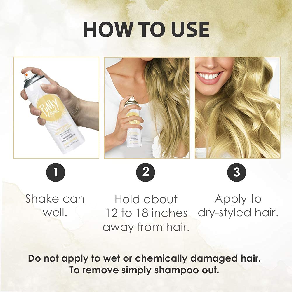 Punky Temporary Hair Highlight Spray two cans together