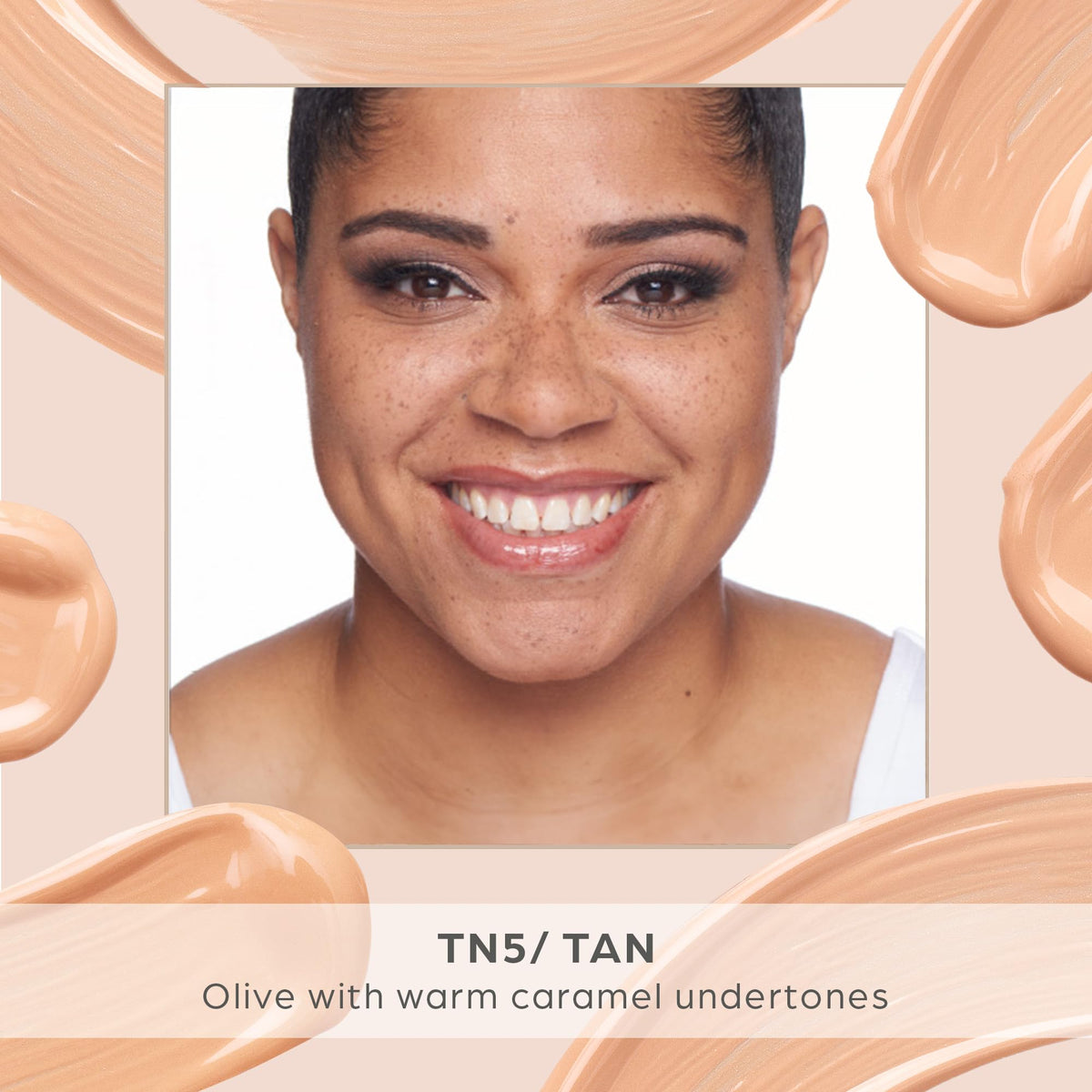 PÜR 4-in-1 Tinted Moisturizer tan shade texture on skin